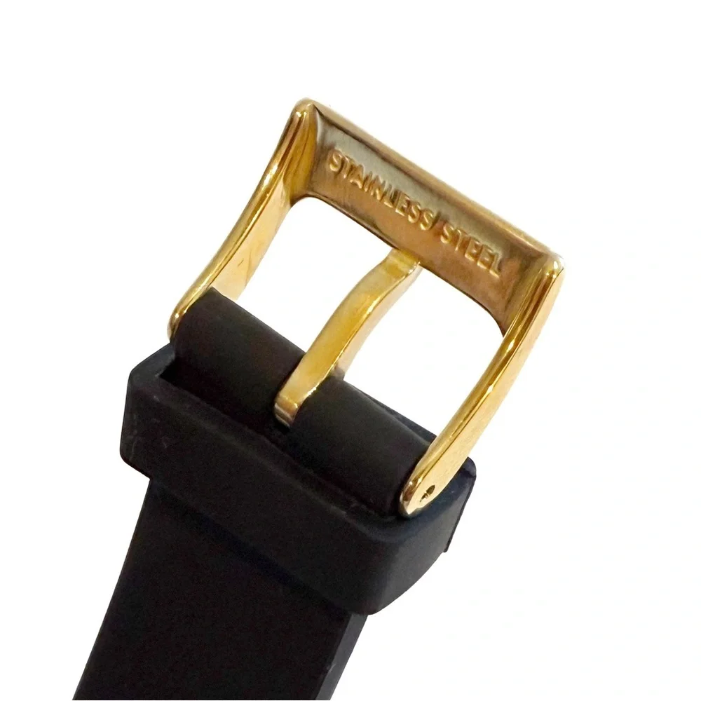 VERSACE Versus Versace Black Gold Lion Head Stainless Steel & Silicone Watch NWT - Picture 8 of 13